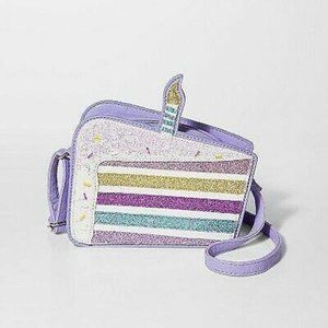 Birthday Cake Purse for Kids Purple w/ Sprinkles